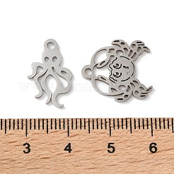 海のテーマ 201 ステンレススチールペンダント  ステンレス鋼色  混合図形  11.5~20x10~16.5x1mm  穴：1.5~1.6mm  10個/袋&nbsp;FIND-Z102-02P