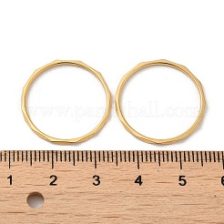 イオンプレーティング(IP) 304 ステンレススチール 指輪  ゴールドカラー  1.2mm  usサイズ9（18.9mm）&nbsp;RJEW-I101-03D-G