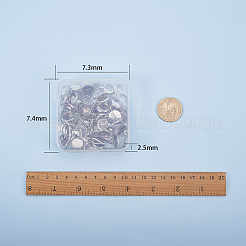 DIYピアス作り  304ステンレススチールのイヤリングフックと透明なガラスのカボション付き  ミックスカラー  7.4x7.3x2.5cm&nbsp;DIY-SC0007-23