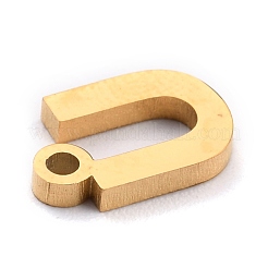 304ステンレスペンダント  マットなスタイル  ギリシャ語のアルファベット  金色  文字.u  文字.u：10x7x1.5mm  穴：1.5mm&nbsp;STAS-F267-10U-G