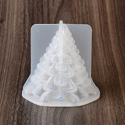 クリスマス DIY キャンドル作り  レジン型  UVレジン用  エポキシ樹脂工芸品作り  ホワイト  クリスマスツリー  75x83x83mm&nbsp;AJEW-U017-07B