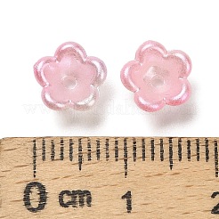 ABSプラスチックビーズキャップ  花  シャンパンイエロー  8x8x4mm  穴：1.2mm&nbsp;KY-G034-01G