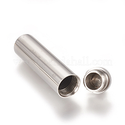 304ステンレスペンダント  開閉式の  コラム  ステンレス鋼色  48x11mm  穴：6mm&nbsp;STAS-G195-02P-B