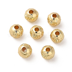 ラックメッキ亜鉛合金スペーサービーズ  長持ちメッキ  ラウンド  18KGP本金メッキ  6x5mm  穴：1.6mm&nbsp;PALLOY-F305-05G