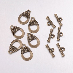 チベット風合金マンテル  カドミウムフリー＆ニッケルフリー＆鉛フリー  アンティークブロンズ  terateardrop：19x11mm  穴：2mm  バー：14x6mm  穴：1.8mm&nbsp;MAC2014-NF