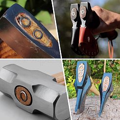 炭素鋼斧ウェッジ18個  丸いハンドルのくさび、ハンマーのハンドル  三角形の木製ウェッジ10個  ステンレス鋼色  10~16x8~14mm&nbsp;STAS-PH0007-34