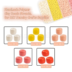 1900個5色ベーキングペイントガラスシードビーズ  8/0  オレンジ  3~3.5mm  穴：1~1.2mm  18グラム  約380PCS /カラー&nbsp;SEED-YW0001-76B