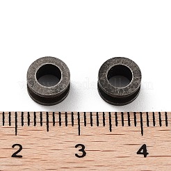 316サージカルステンレスビーズ  コラム  アンティークシルバー  7x3.8mm  穴：3.9mm&nbsp;STAS-K276-07AS