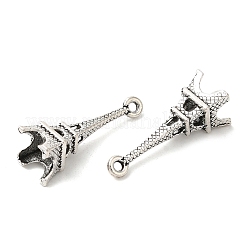 合金のチベット風チャーム  エッフェル塔  カドミウムフリー＆鉛フリー  アンティークシルバー  23.5x8x8mm  穴：1.5mm  約1000個/1000g&nbsp;TIBE-Q050-15AS-LF
