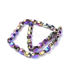 電気メッキ合成磁性ヘマタイトビーズ連売り  混合図形  マルチカラーメッキ  8~16x5~10mm  穴：1~1.6mm  約25~49個/連  15.3~16.5インチ（39~42cm）&nbsp;G-F624-12