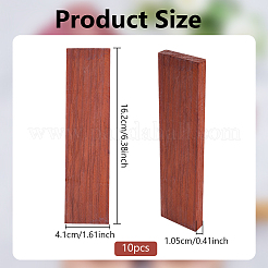 長方形の木工用品  DIYツールハンドルの素材  シエナ  162x41x10.5mm&nbsp;DIY-WH0591-304B