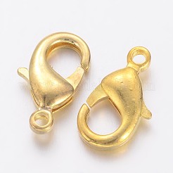 真鍮カニカン  オウムトリガークラスプ  カドミウムフリー＆ニッケルフリー＆鉛フリー  ゴールドカラー  19x10x4mm  穴：2mm&nbsp;KK-904-G-NF