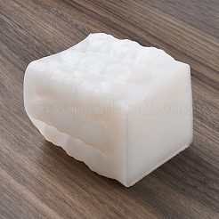 キャンドル食品グレードのシリコンモールド  香りのよいキャンドル作りに  ホワイト  スケルトン  77x68x76mm&nbsp;DIY-Z043-01A