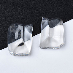 透明な長方形の樹脂カボション  ウォーターリップルカボション  三角柱  透明  20.5x14.5x8.5mm&nbsp;CRES-N031-006A-A01