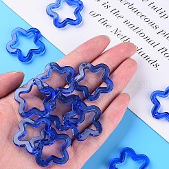 透明なアクリルビーズ  花  ミックスカラー  30x30.5x5mm  穴：1.8mm&nbsp;X-MACR-S373-24-B