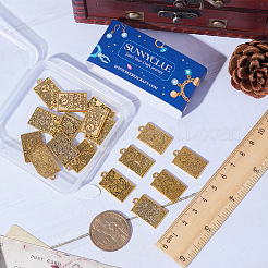 36スタイルラックメッキ合金ペンダント6個。  カドミウムフリー＆ニッケルフリー＆鉛フリー  タロットチャーム  混成  23x14x1.5mm  穴：1.8mm  6個/スタイル&nbsp;FIND-SC0005-74
