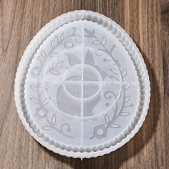イースター DIY キャンドル シリコン型  香りのよいキャンドル作りに  ウサギ模様の卵  ホワイト  223x185x17mm&nbsp;LS-DIY-A056-03A