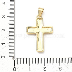 真鍮チャーム  クロスチャーム  16KGP本金メッキ  27x18.5x3mm  穴：4.5x3.5mm&nbsp;KK-P350-17G