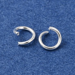 真鍮製オープンタイプ丸カン  ラウンド  カドミウムフリー＆鉛フリー  925銀メッキ  4x0.6mm  内径：3mm  22ゲージ&nbsp;KK-G604-08S-09