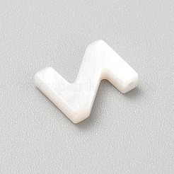 淡水シェルビーズ  文字L  文字Z  11.5x9x2.5mm  穴：0.9mm&nbsp;SHEL-WH0006-02Z