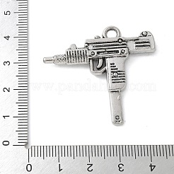 合金のチベット風チャーム  銃  アンティークシルバー  35.5x39.5x5.5mm  穴：3mm&nbsp;PALLOY-D290-25AS