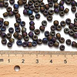 トーホー 6/0ラウンドビーズ  日本製シードビーズ  （615)マットカラーアイリスパープル  4mm  穴：1.5mm  約168個/10g&nbsp;X-SEED-TR06-0615