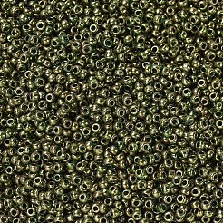 MIYUKIラウンドロカイユビーズ  日本製シードビーズ  （rr307)ダークトパーズゴールド光沢  11/0  2x1.3mm  穴：0.8mm  約1100PCS /ボトル  10 G /ボトル&nbsp;SEED-JP0008-RR0307