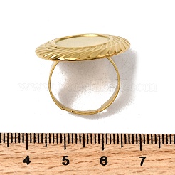 304ステンレススチールカフリング部品  パッドリングのセッティング  フラットラウンド  イオンプレーティング（ip）  18KGP本金メッキ  トレイ：14.5mm  内径：18mm&nbsp;STAS-P403-04G