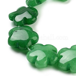 天然石マレーシアジェイドビーズ連売り  花  16x16x6mm  穴：1.4mm  約25個/連  14.57~14.96インチ（37~38cm）&nbsp;G-F769-R01-01