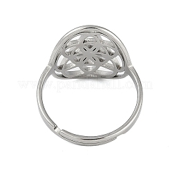 女性用ステンレススチール調節可能リング201個  ステンレス鋼色  19mm  内径：18mm&nbsp;RJEW-M008-01P