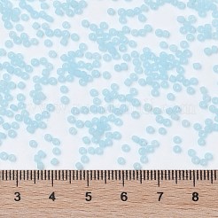 トーホー 11/0ラウンドビーズ  日本製シードビーズ  （143f）セイロンフロストアクア  2.2mm  穴：0.8mm  約5555個/50g&nbsp;SEED-XTR11-0143F
