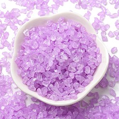 光る砕いたガラス工芸品  不規則なガラスチップ  diyの花瓶フィラー庭の装飾用  ミディアム蘭  4.5~11.5x1.5~3x2.5mm&nbsp;GLAA-F124-C02