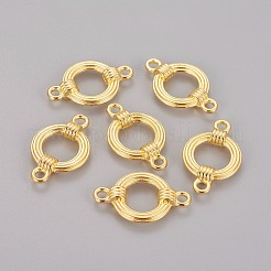 合金リンクコネクター  鉛フリー及びカドミウムフリー  リング  ゴールドカラー  27x17x5mm  穴：2.5mm&nbsp;EA9823Y-G