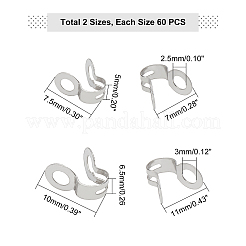 304ステンレス鋼ケーブルクリップ  ステンレス鋼色  7.5~10x7~11x5~6.5mm  穴：2.5~3mm  120個/箱&nbsp;STAS-UN0013-76P