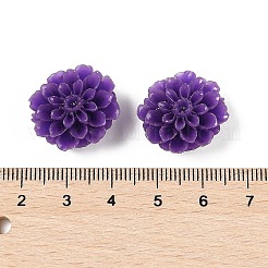 合成サンゴ3Dフラワーローズビーズ  染め  インディゴ  20x9.5mm  穴：1mm&nbsp;CORA-L046-D04
