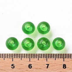透明なアクリルビーズ  ラウンド  芝生の緑  8x7mm  穴：2mm  約1745個/500g&nbsp;MACR-S370-A8mm-734
