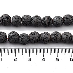 天然溶岩岩ビーズ連売り  艶消し  ラウンド  8~8.5mm  穴：1mm  約49個/連  14.76インチ（37.5cm）&nbsp;G-H303-C20