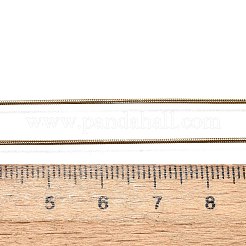 304ステンレススチールスネークチェーンネックレス  カニカン付き  ゴールドカラー  19.7インチ（50cm）  1mm&nbsp;NJEW-M124-11G