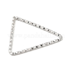 変色しない304ステンレススチール製リンクリング  テクスチャ  三角形  ステンレス鋼色  21x22x1mm  内径：19x18mm&nbsp;STAS-Z041-09P