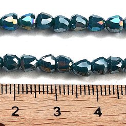 電気メッキガラスビーズセット  多面カット  鐘  ダークスレートグレー  4x3.5~4mm  穴：1mm  約98個/連  13.70''（34.8センチメートル）&nbsp;EGLA-D030-P4mm-B04