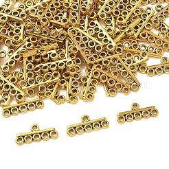 合金シャンデリアコネクターパーツ  6ループコネクタ  チベットスタイル  アンティーク黄金  8.5x19.5x2mm  穴：1.8mm&nbsp;FIND-WH0040-70AG