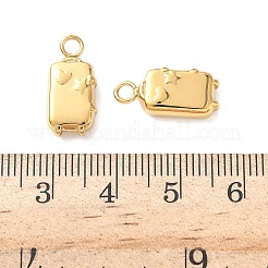 304ステンレスペンダント  荷物ケース  18KGP本金メッキ  17.5x8.5x4.5mm  穴：2.5mm&nbsp;X-KK-D503-33G