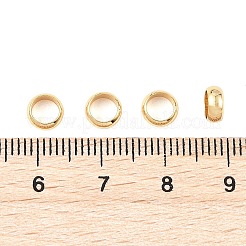 シェグレース真鍮スペーサービーズ  ロンデル  カドミウムフリー＆ニッケルフリー＆鉛フリー  18KGP本金メッキ  6x2.5mm  穴：4mm&nbsp;XGRPCF940-210G
