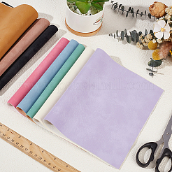 8枚 8色 つや消しPVC イミテーションレザー生地  DIYクラフト用品  ミックスカラー  33x20cm  1pc /カラー&nbsp;DIY-CL0001-72