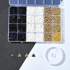 DIY ラウンド/フラットラウンドポリマー粘土 & CCB プラスチックビーズブレスレット作成キット  ミックスカラー  6x0.5~5mm  穴：1.5~2.2mm&nbsp;DIY-FS0007-66