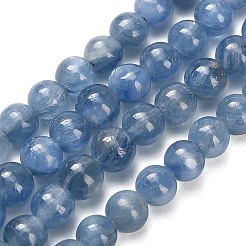 天然石カヤナイトビーズ連売り  ラウンド  4~4.5mm  穴：0.8mm  約102個/連  16.06''（40.8センチメートル）&nbsp;G-H335-J01-4mm