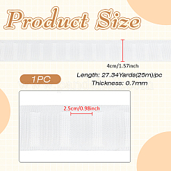 25mの布リボン  服飾材料  カーテン用  ホワイト  1-5/8インチ（40mm）  約27.34ヤード（25m）/セット&nbsp;SRIB-BC0001-46B
