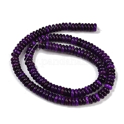 天然石ホワイトジェイドビーズ連売り  染め  ロンデル  インディゴ  6.5x2.5mm  穴：0.8mm  約154個/連  14.96''（38センチメートル）&nbsp;G-S397-A01-3x6