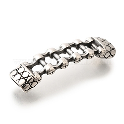 304ステンレススチールコネクタチャーム  チェーンリンク  アンティークシルバー  10.5x42.5x8mm  穴：8.5x4mm&nbsp;STAS-G350-41AS