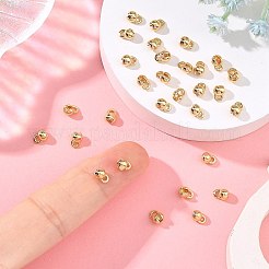シェグレース真鍮ボールチープ  結び目カバー  ラウンド  カドミウムフリーと鉛フリー＆ニッケルフリー  18KGP本金メッキ  5.5x4x3.5mm  穴：1.2mm&nbsp;XGRQ6M684-914G